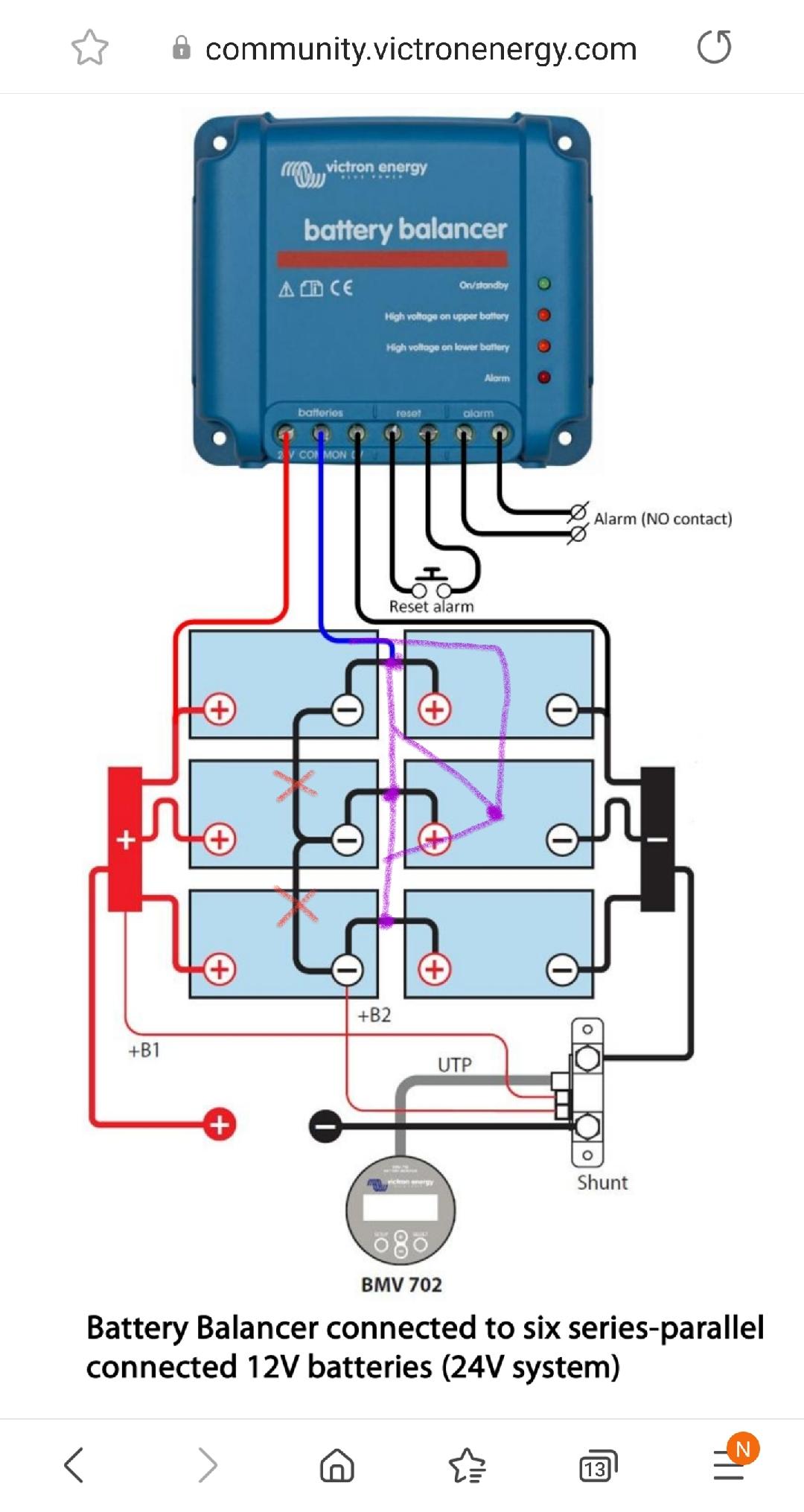 Alternative wiring balancer - Victron Community